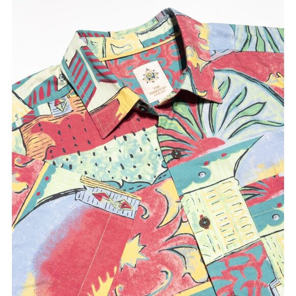 The Territory Ahead Colorful Shirt Men's Large Abstract Art Hawaiian Geometric - Picture 4 of 12